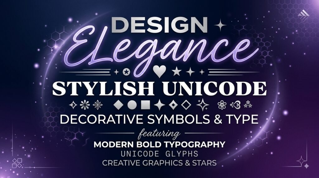 Vylenast Symbols featuring stylish Unicode fonts, decorative stars, hearts, and fancy copy-and-paste text.